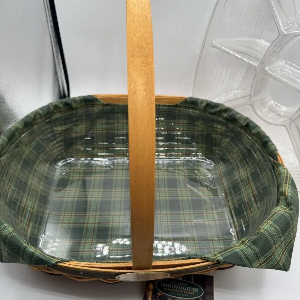 Longaberger 1998 Edition Traditions Collection Hospitality Basket w/2 Protectors